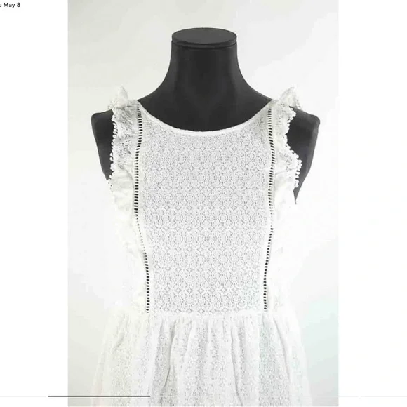 Sezane White Lace Dress 34 - Picture 2 of 12